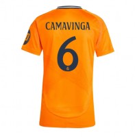 Camisa de Futebol Real Madrid Eduardo Camavinga #6 Equipamento Secundário Mulheres 2024-25 Manga Curta